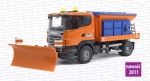 03585 Scania R solarka z pługiem śnieżnym