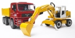 02751 MAN wywrotka z koparką Liebherr 912