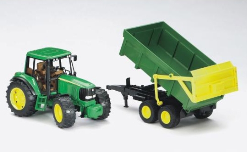 02058 Ciągnik rolniczy John Deere 6920 z przyczepą