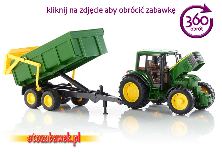 Bruder 02058 Ciągnik rolniczy John Deere 6920 z przyczepą