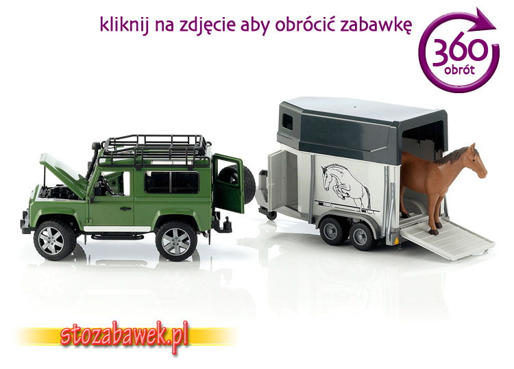 Bruder 02592 Land Rover z przyczepą i koniem